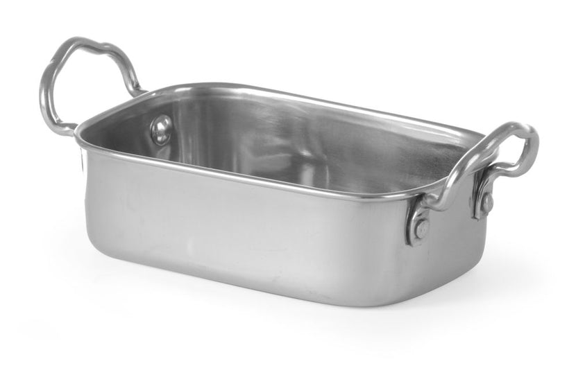 Snack pan stainless steel 185x95x45 mm 1/box