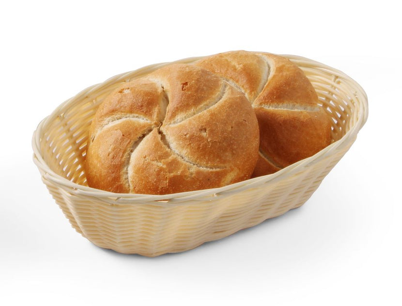 Bread basket oval 230x150x65 mm poly-rattan 1/box
