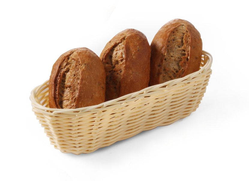 Bread basket oval 230x100x60 mm poly-rattan 1/box