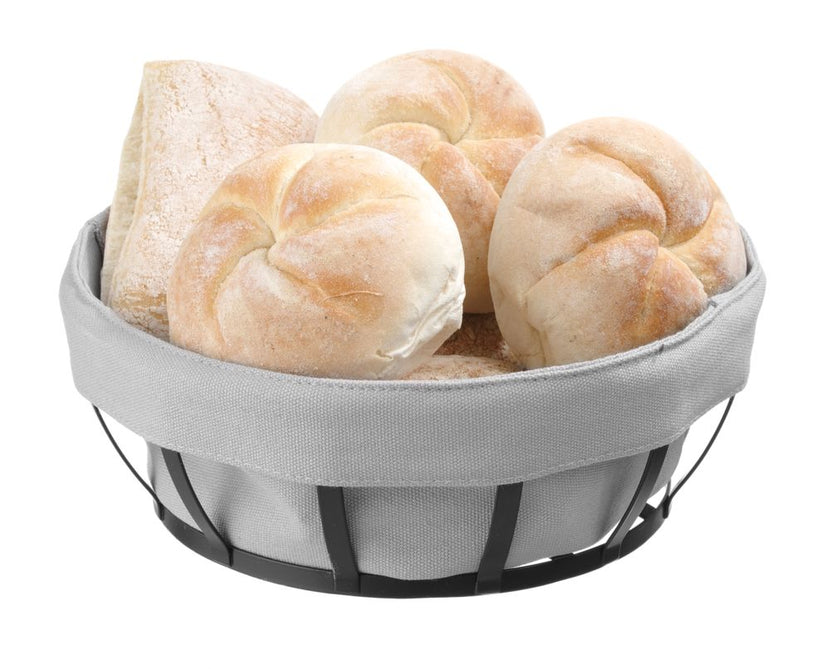 Bread basket black with fabric around 1/box