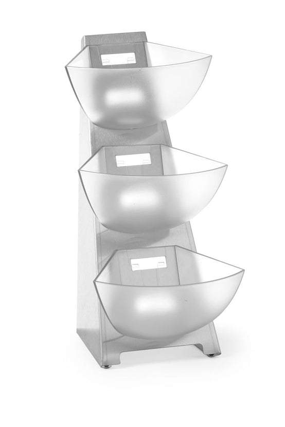 Multi rack stainless steel with 3 SAN trays 1 l 1/box