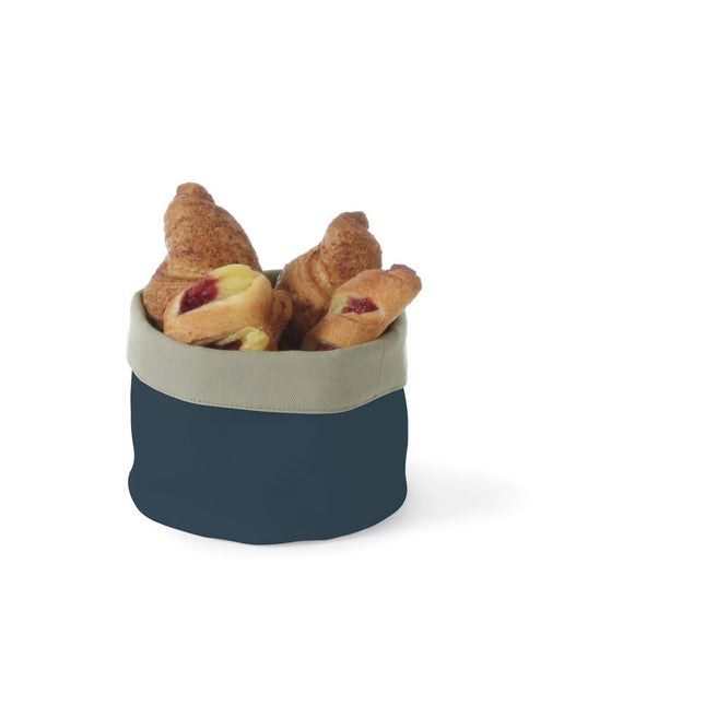 Broodzak rond donkergrijskatoen 150x150 mm 1/box