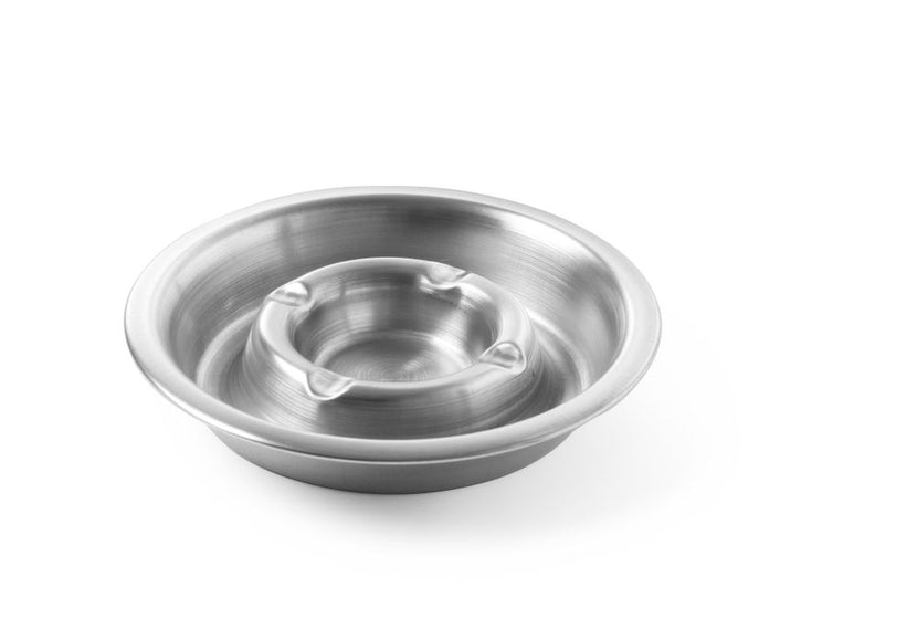 Ashtray with fire edge stainless steel 140x30 mm 1/box