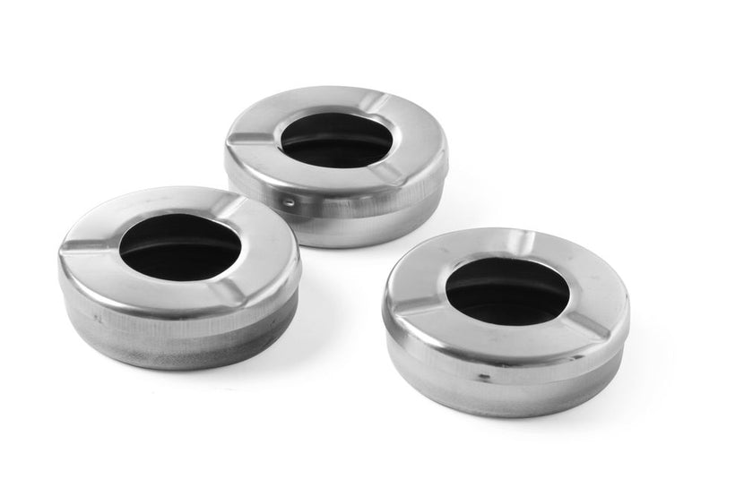 Ashtray with lid stainless steel 90x20 mm 3/box