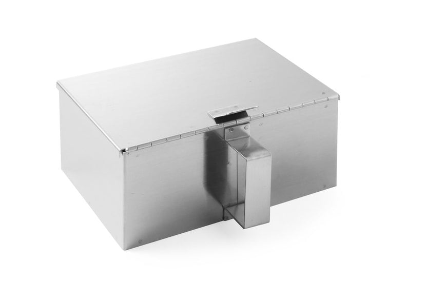 Ash collectorstainless steel with hinged lid 1/box