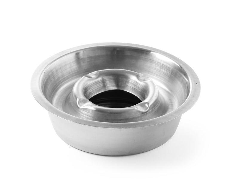 Ashtray with stainless steel bottom tray 140x40 mm 1/box