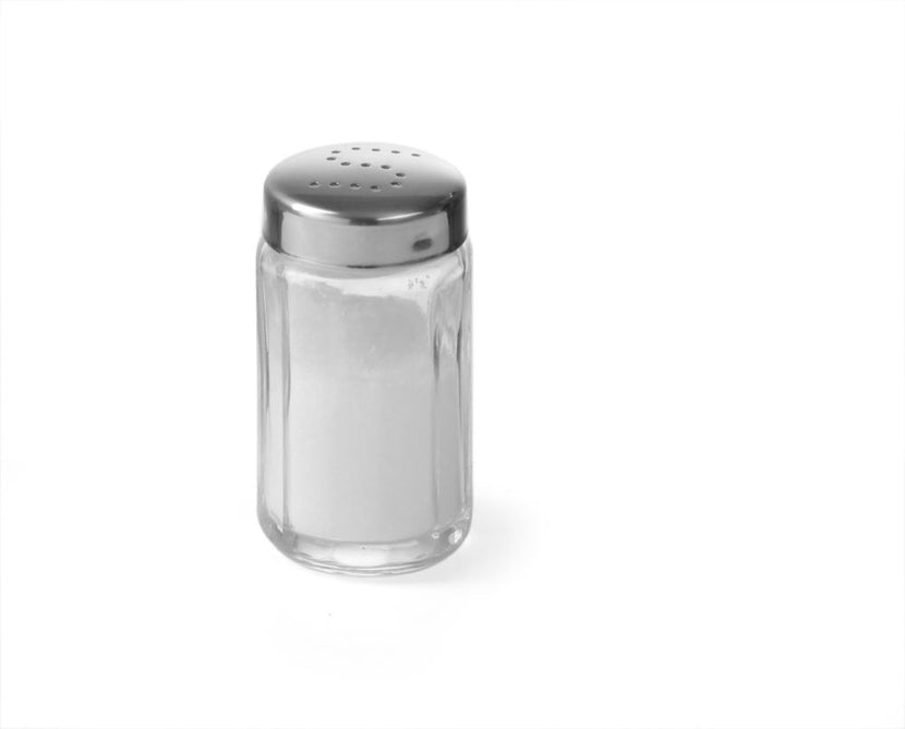 Salt spreader glass with stainless steel cap 40x70 mm 6/box