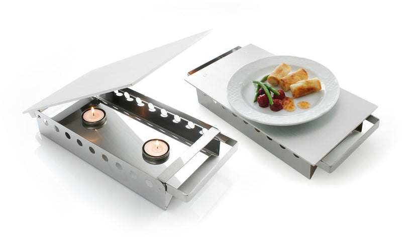 Dish warmer 2-burner stainless steel 330x180x65 mm 1/box