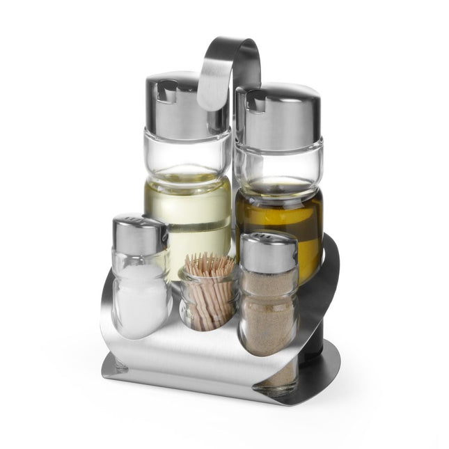 Menage 5 pcs Luxury oil, vinegar, pepper, salt, toothpaste 1/box