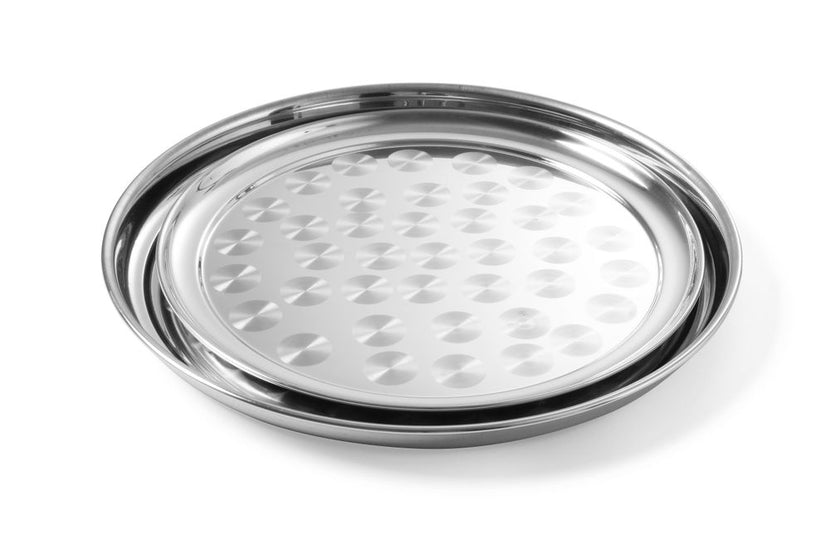 Serving tray 400 mm brushed stainless steel 1/box