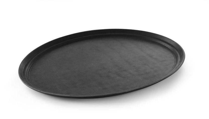 Tray oval black 735x600x35 mm 1/box