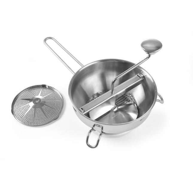 Groentezeef rvs 200 mmincl. 2 messen grof en fijn 1/box