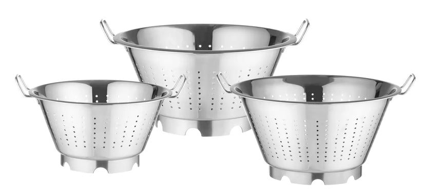 Stainless steel colander 400x220 mm on base with handles Profi Line 1/box