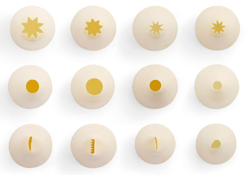 Spuitmondjes PP doos 12assortie 6,8,10,12 mm 1/box