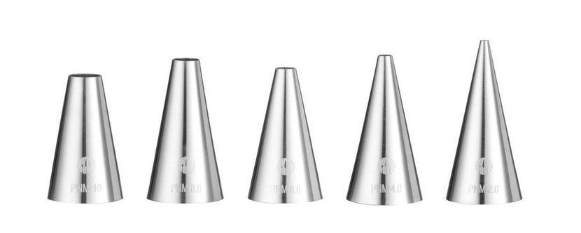 Spuitmondjes rvs set 5 glad2-4-6-8-10 mm 1/box