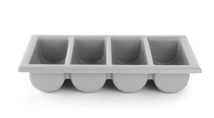 Cutlery tray 4 compartments grayGN 1/1 100 mm PP 1/box