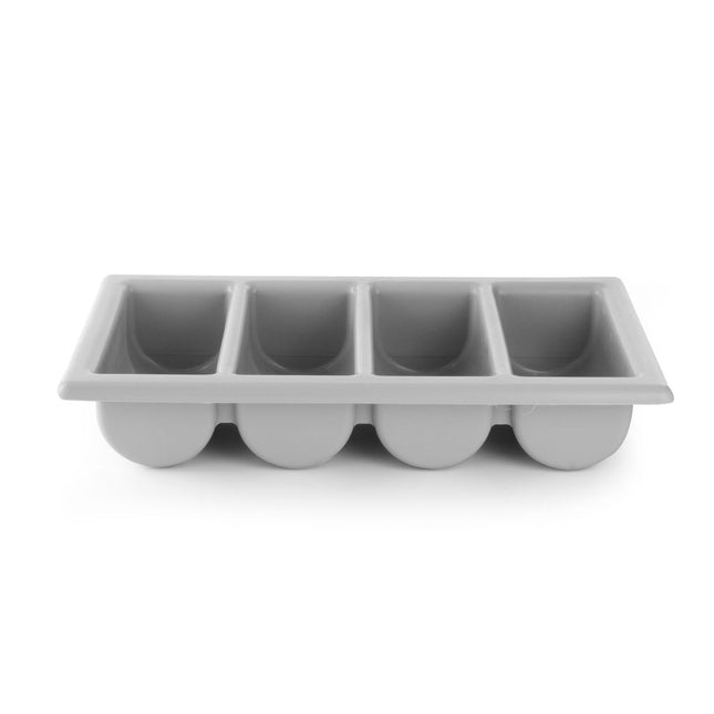 Cutlery tray 4 compartments grayGN 1/1 100 mm PP 1/box