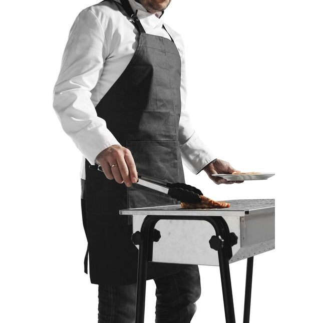 Barbecue-schort katoen 81x66cmmet vlamvertragende coating 1/