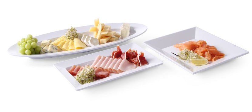 Rectangular melamine tray 360x205x38 mm 1/box