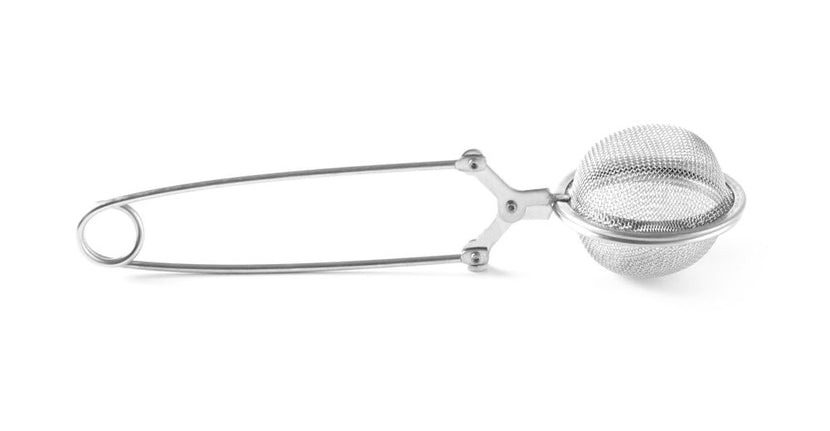 Stainless steel tea strainer 40x150 mm with hinged handle 1/box