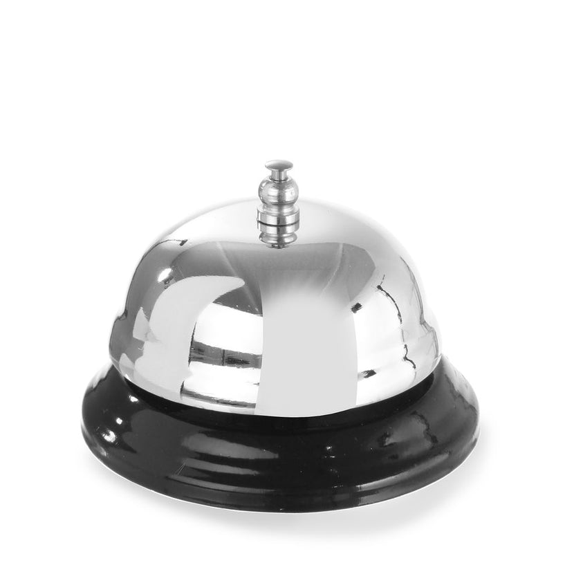 Chrome-plated reception bell with metal base 85x60 mm 1/box