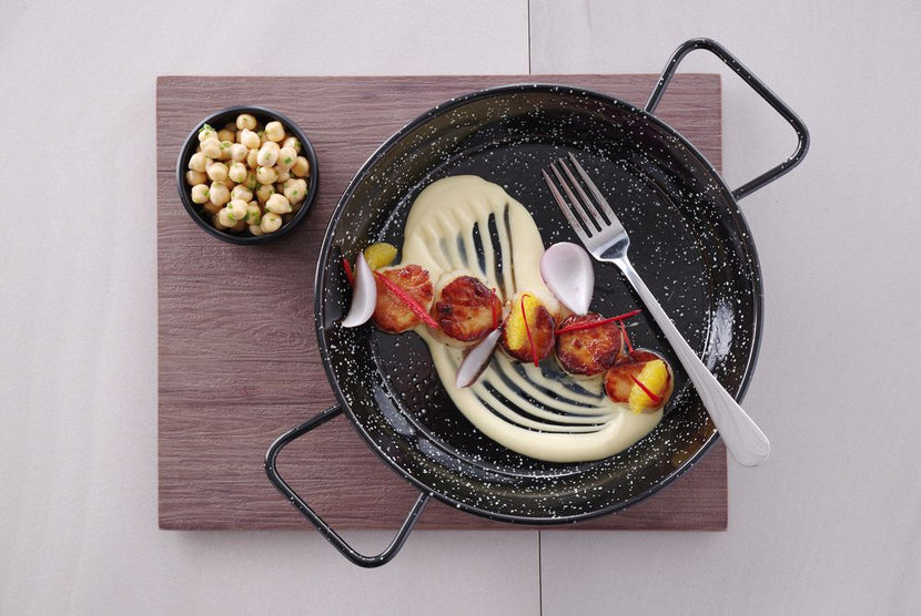 Paellapan 200 mmgeemailleerd plaatstaal 1/box