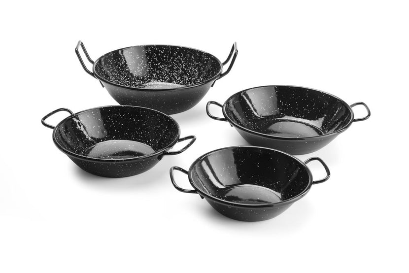Paellaschaal160 mm geemailleerd plaatstaal 1/box