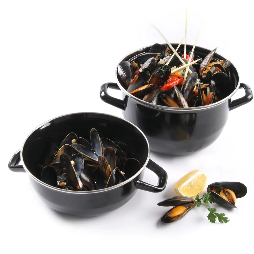 Mussel pan black enamel 180 mm2.3 l 1/box
