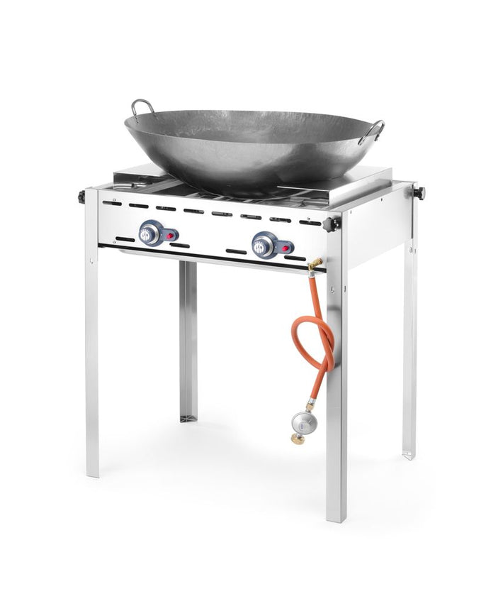 Wokpan met grepen 700x230 mmplaatstaal 1/box