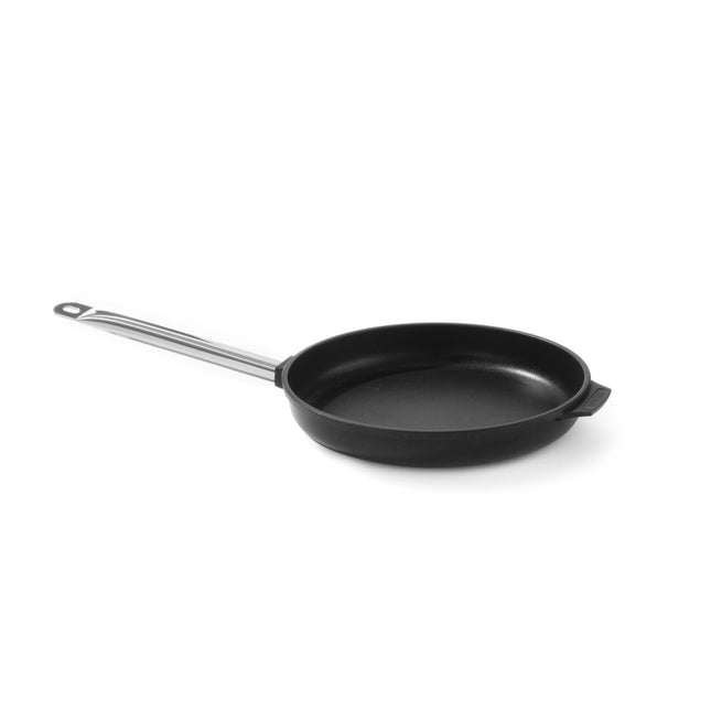 Frying pan cast aluminum 280x55 bottom 220 mm with stainless steel handle 1