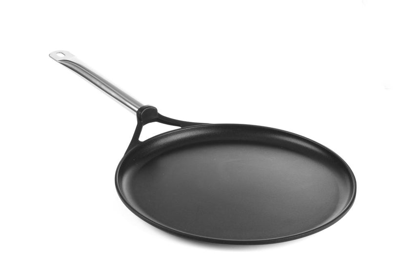 Crepe pan cast aluminum 320x20 with stainless steel handle 1/box