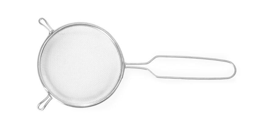 Tinned passing sieve 120x280 mm with wire handle 1/box