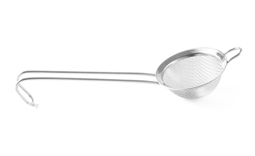 Tea strainer stainless steel 75x170 mm with wire handle 1/box