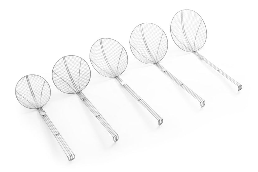 Frituurschep rvs 160x450mmmet versterkte draadgreep 1/box