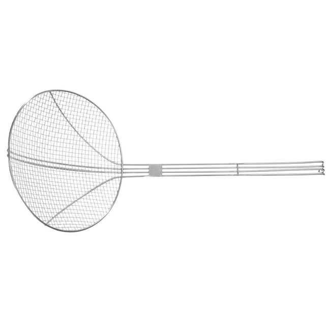Stainless steel frying scoop 240x550mm with reinforced wire handle 1/box