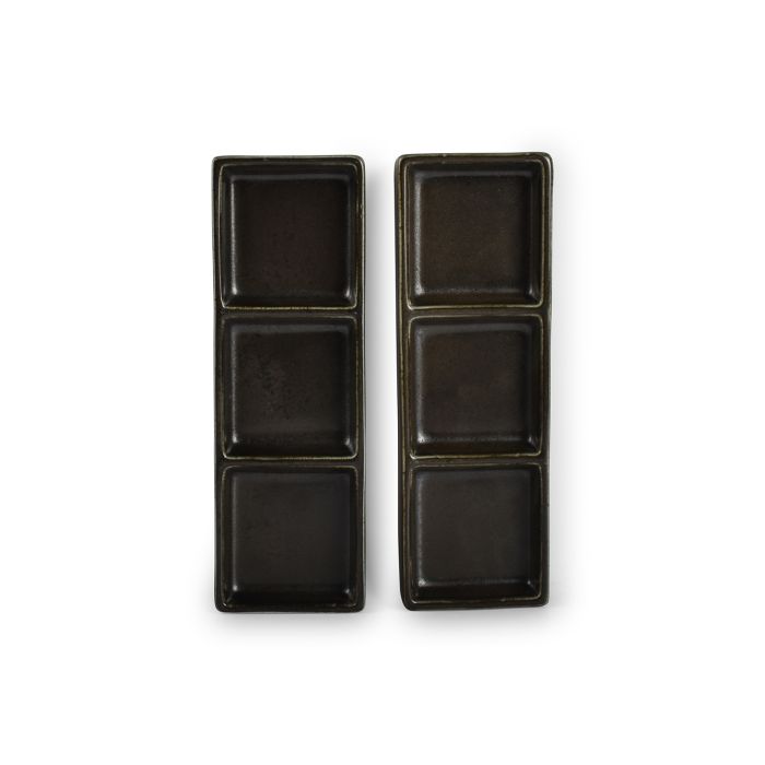 F2D | Serveerschaal 24x8cm black Ceres 4/Box