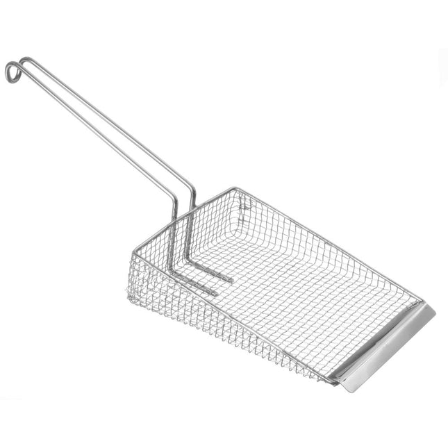 Chips scoop stainless steel 160x210 mm with wire handle 1/box