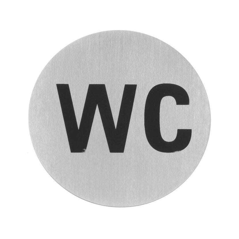 Deurschild rvs WC75 mm 1/box