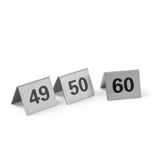 Table stand numbers 49-60 stainless steel 55x52x35 mm 1/box