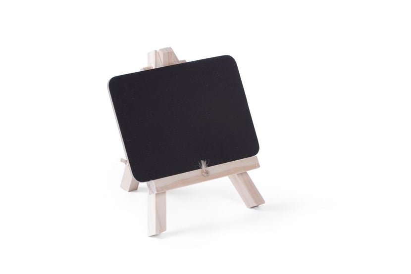 Table chalkboard 148x97 mm with wooden stand 2/box