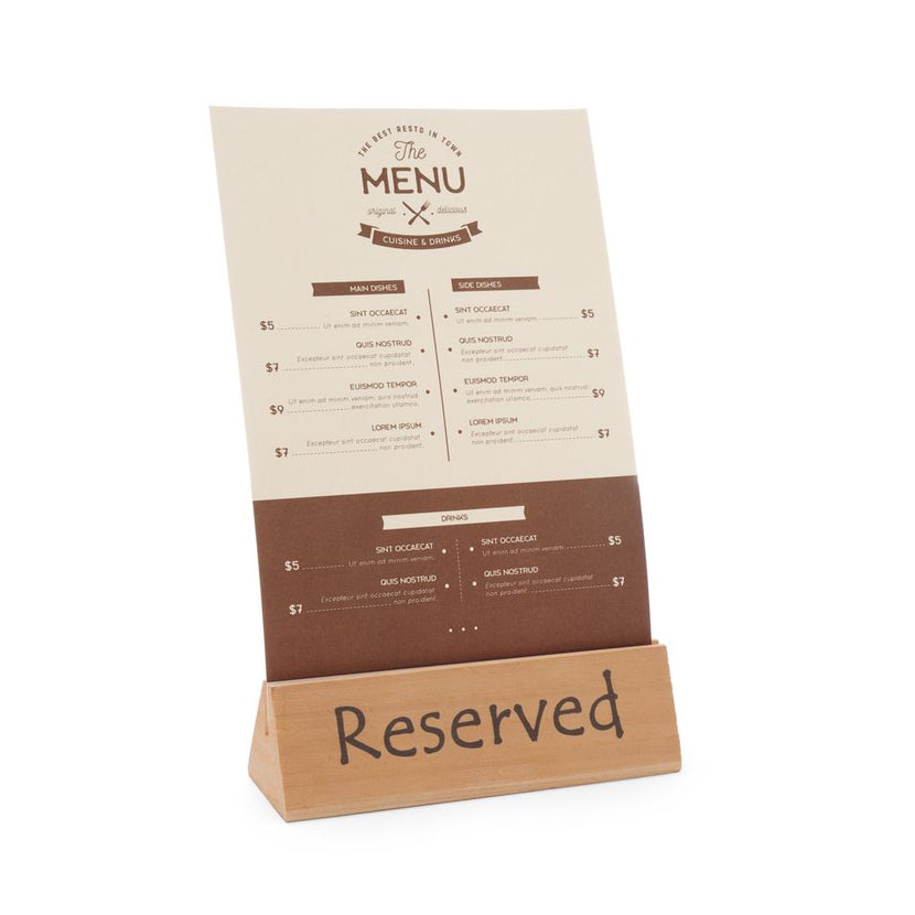 Tafelstandaard gereserveerdhout 125x44x44 mm 1/box