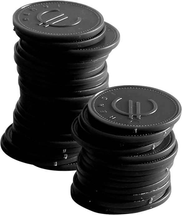 Consumer coin black "¤"ABS 100/box