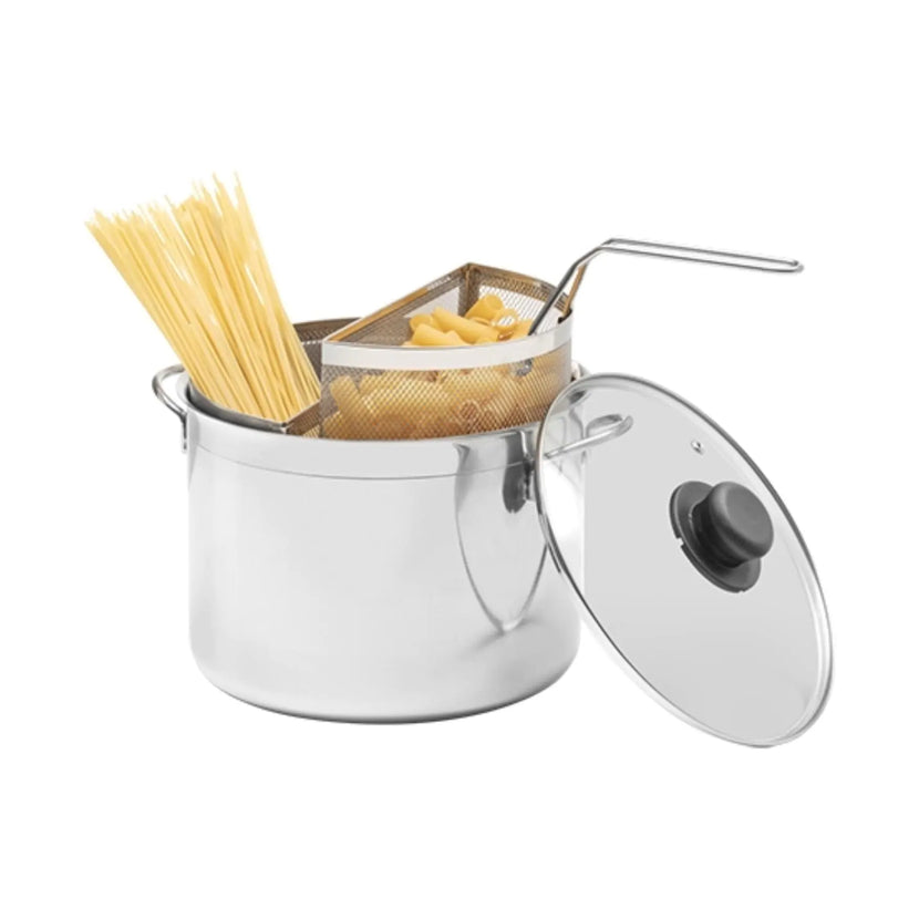 EMGA Pasta-Kookpan Ø 24 cm + 2 Vergieten – 6L RVS 18/0