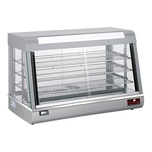 Warmhoudvitrine Zilver 90 cm