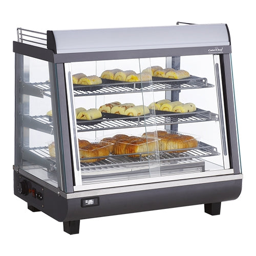 Warming display case Black 96 liters