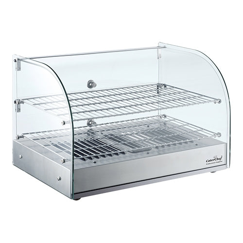 Stainless steel warming display case 55 cm