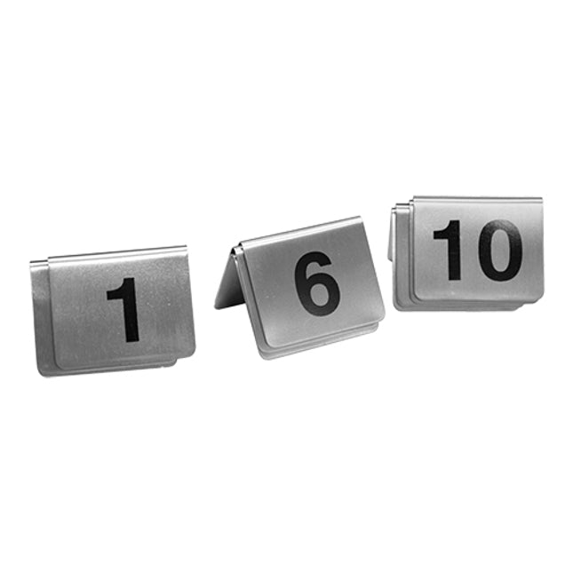 Table number Set 01-10 stainless steel