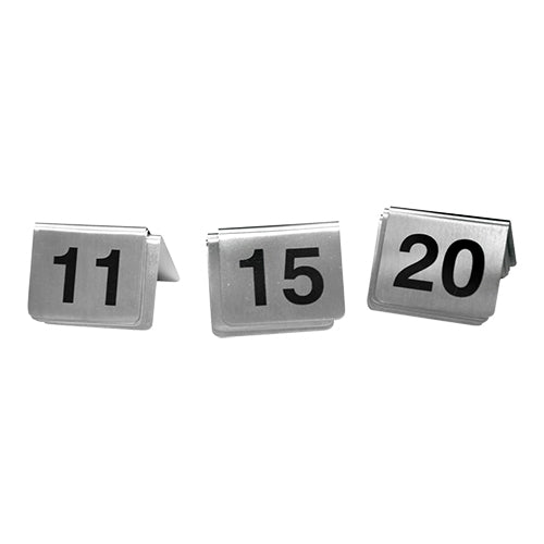 Table number Set 11-20 stainless steel