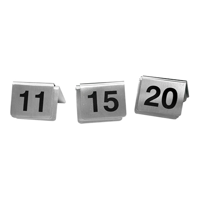Table number Set 11-20 stainless steel