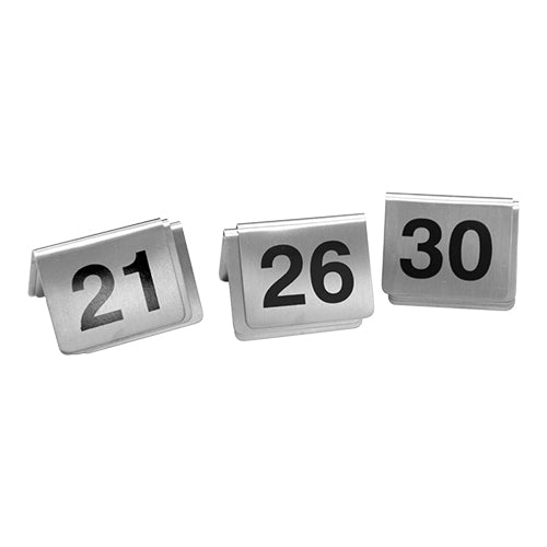 Table number Set 21-30 stainless steel